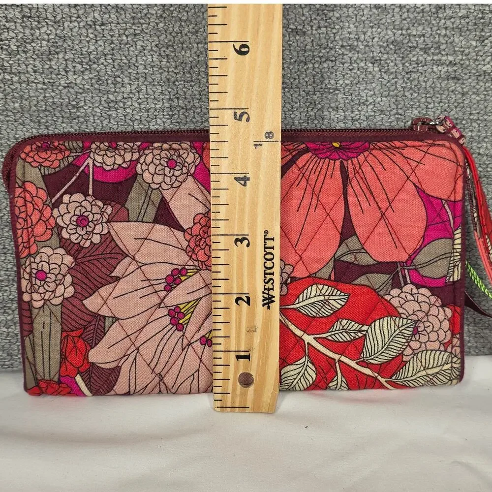 VERA BRADLEY FRONT ZIP WRISTLET – BOHEMIAN BLOOMS – 7.5" × 4.5" × 1" - Picture 8 of 9
